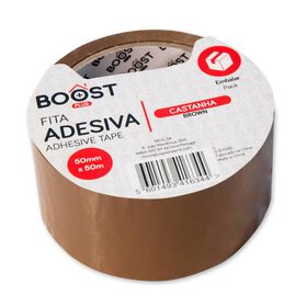 Fita Cola De Embalar 55Mmx50Mts Castanha Boost 1 Un