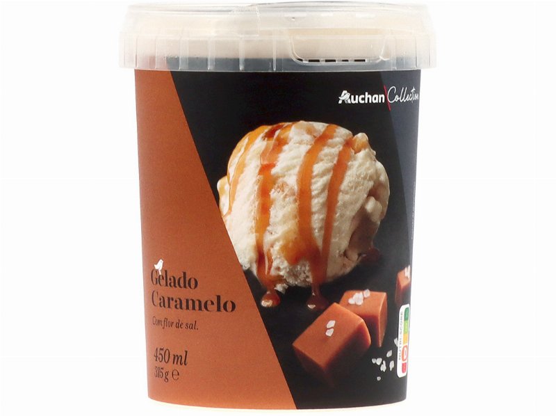Gelado Auchan Collection Caramelo Com Flor De Sal 450 ml