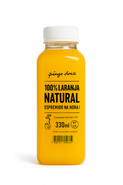 Sumo De Laranja Natural Nossa Fruta E Legumes 0.33L