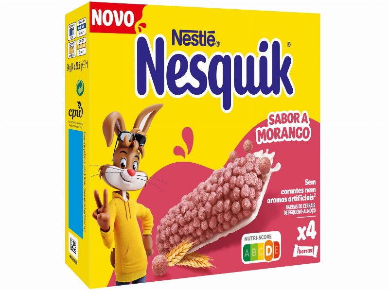 Barras Nesquik Sabor A Morango 4X23.5 g