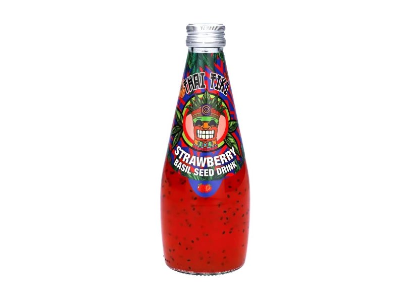 Bebida C/ Semente De Manjericão Thai Tiki Morango 290 ml