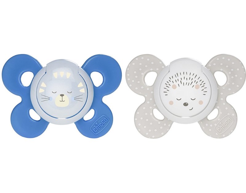 Chupeta Comfort Chicco Silicone Azul 16-36Meses 2Un