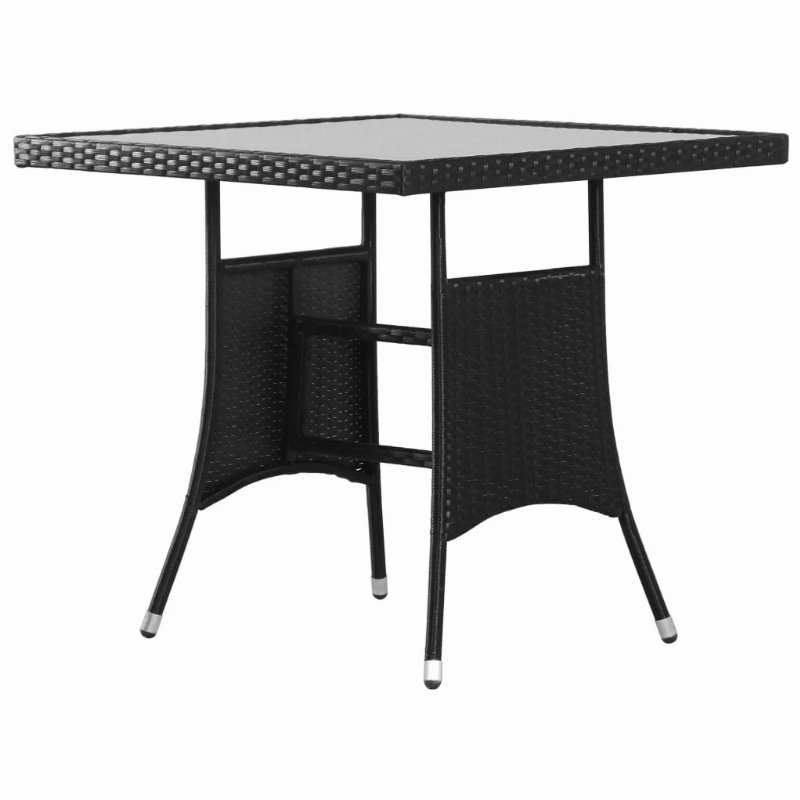 Hkh Mesa De Jardim Em Vime Pe - Preto