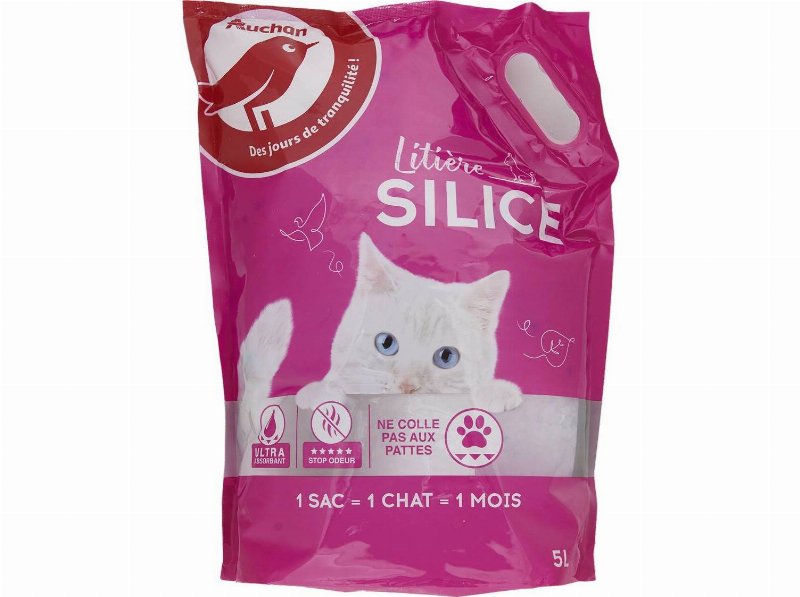 Sílica Gel Para Gato Auchan 5 l