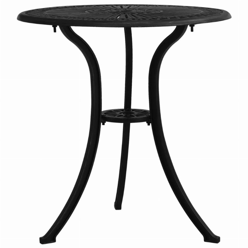 Hkh Mesa De Jardim 62X62X65 Cm Alumínio Fundido - Preto