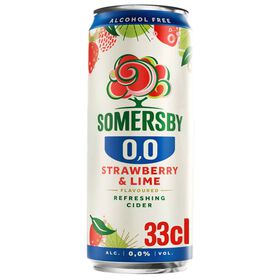 Sidra Em Lata Sem Álcool 0,0% Morango E Lima Somersby 33 cl