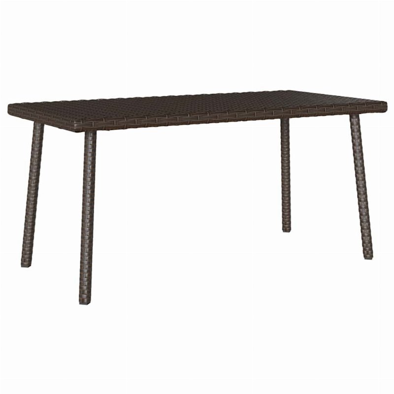 Hkh Mesa De Centro De Jardim Retangular Vime Pe Castanho - Marrom