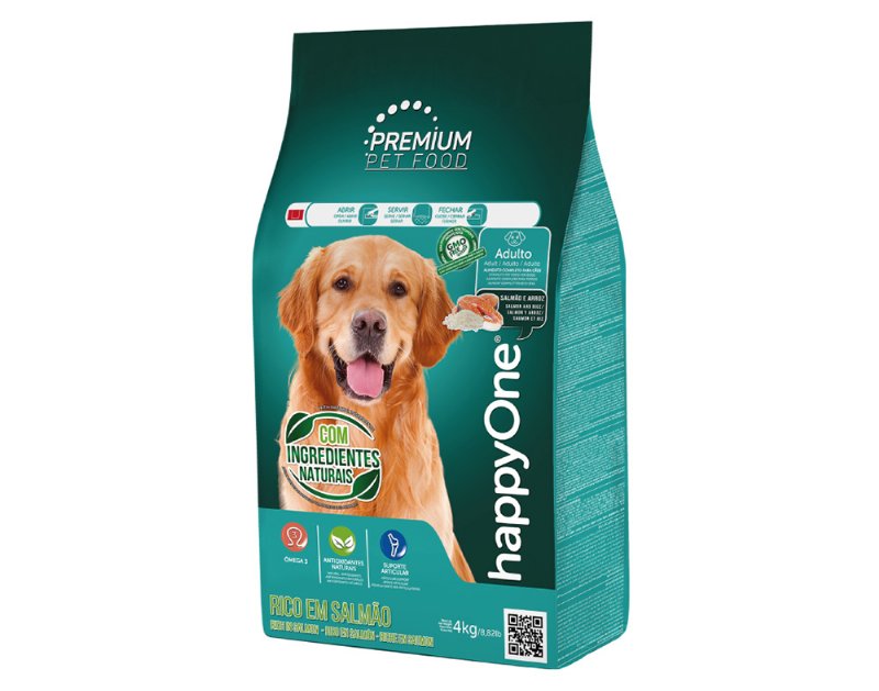 Ração Para Cão Happyone Premium Salmão E Arroz 4 kg