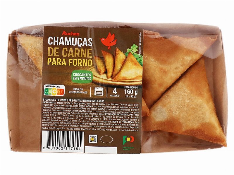 Chamuças De Carne Auchan Para Forno Ultracongeladas 4Un 160 g