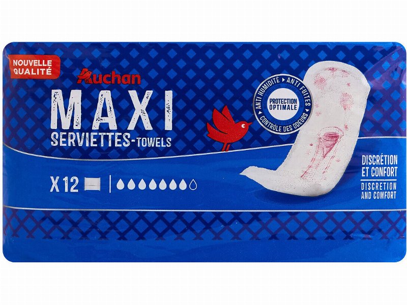 Pensos Incontinência Auchan Maxi C/Bolsa 12Un