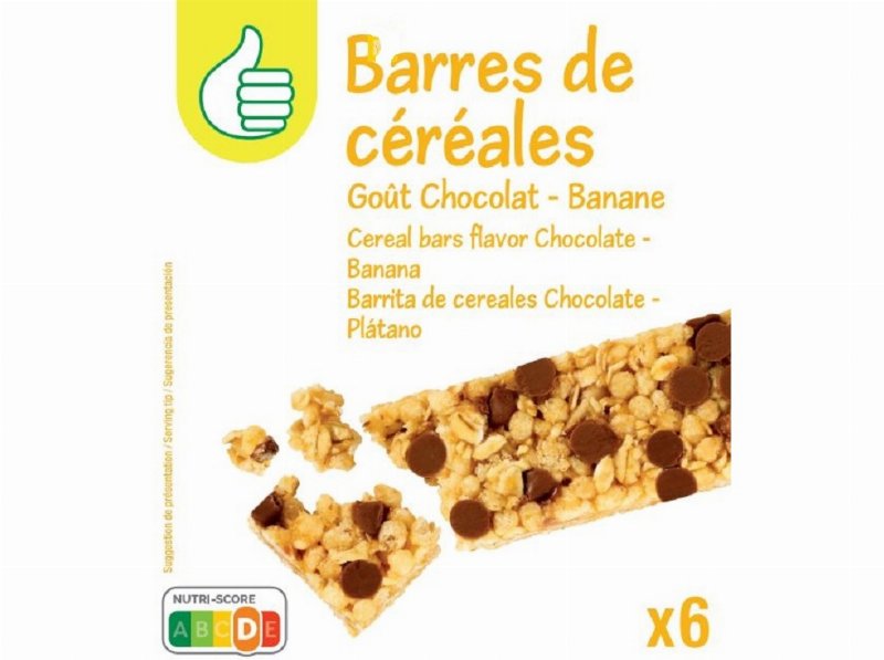 Barras De Cereais Polegar Chocolate Leite E Banana 126 g 6Un