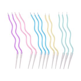 Velas Esparguete Espiral 13Cm Coloridas Kasa