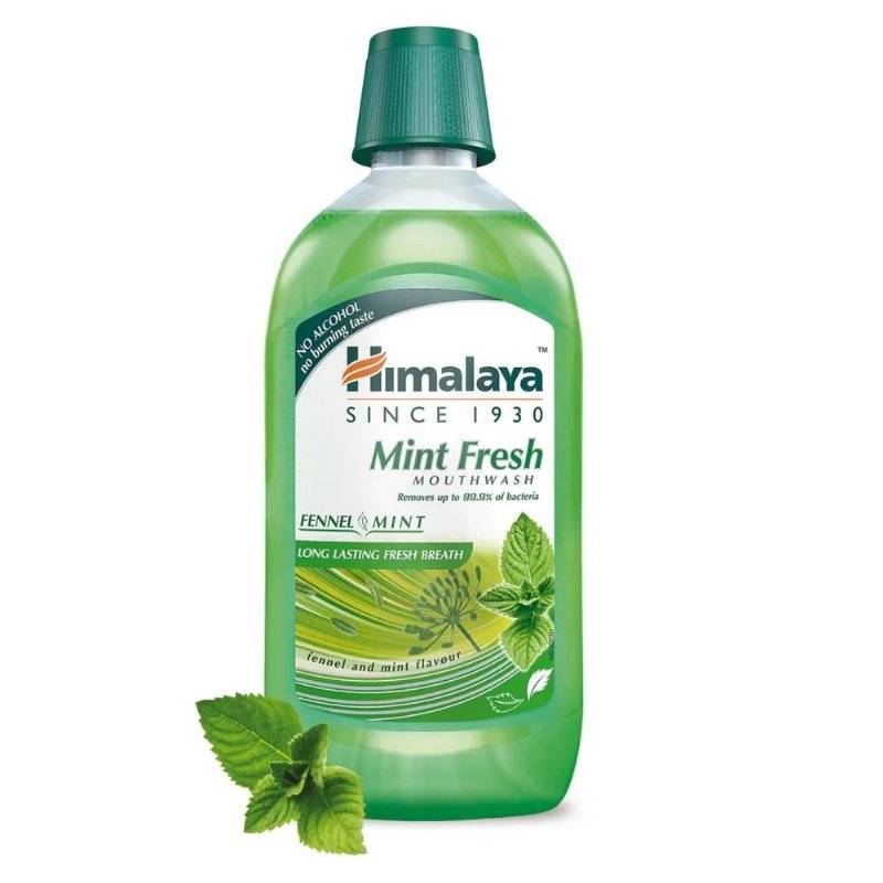 Elixir Bucal Mint Fresh Sem Álcool Himalaya 450 ml