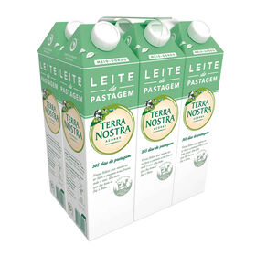 Leite De Pastagem Meio Gordo Terra Nostra 6 X 1 Lt