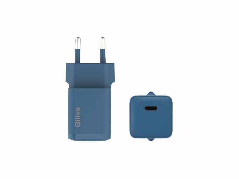 Carregador Doméstico Qilive 600194189 Azul 1 Usbc 30W
