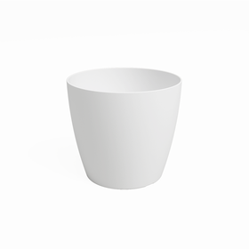 Vaso Redondo Plástico 20Cm Branco Mate Artevasi 1 Un