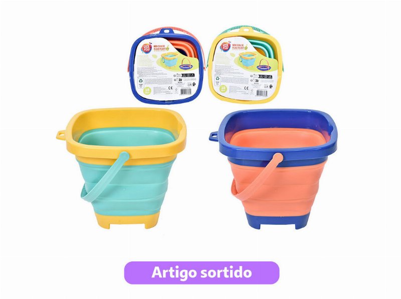 Balde De Praia One Two Fun Soft 2 l Cores Sortidas