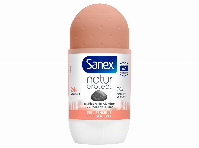 Desodorizante Roll-On Proteção Natural Pele Sensível Sanex 50 ml