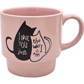 Caneca 420 ml 2 Gatos Rosa Kasa