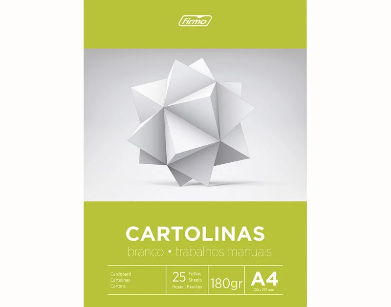 Bloco Cartolina Firmo A4 Branco 180 g 25 Folhas