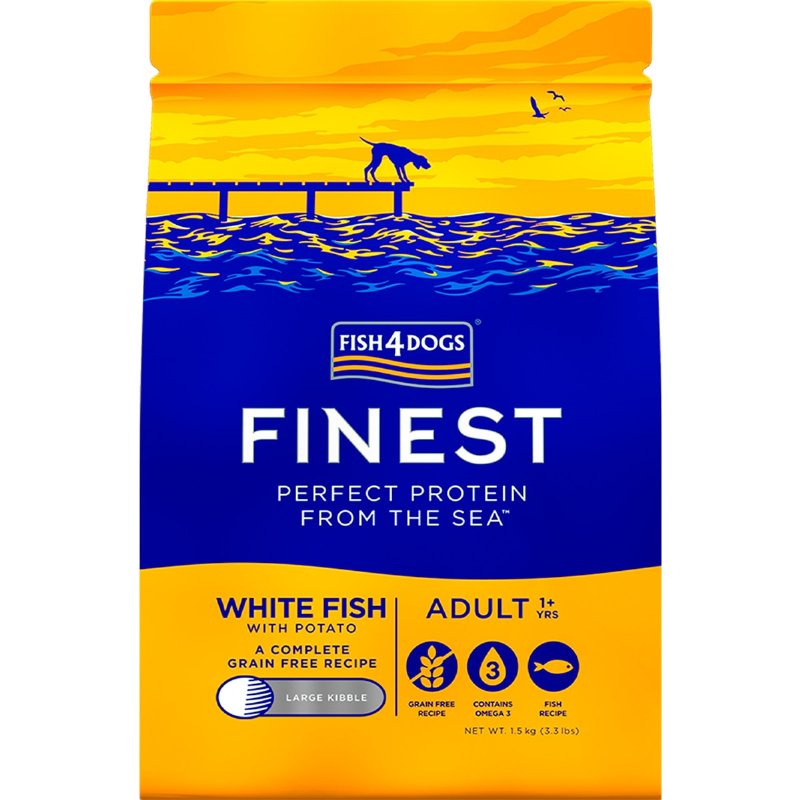 Ração Para Cão Adulto Finest Proteína Sabor Peixe Branco 1.5 kg