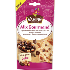 Pepitas Chocolate De Leite, Caramelo E Avelãs Caramelizadas Vahiné 100 gr