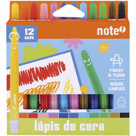 Conjunto 12 Lápis De Cera Twist&Turn Note!