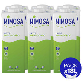Leite Uht Meio Gordo Mimosa 18 X 1 Lt