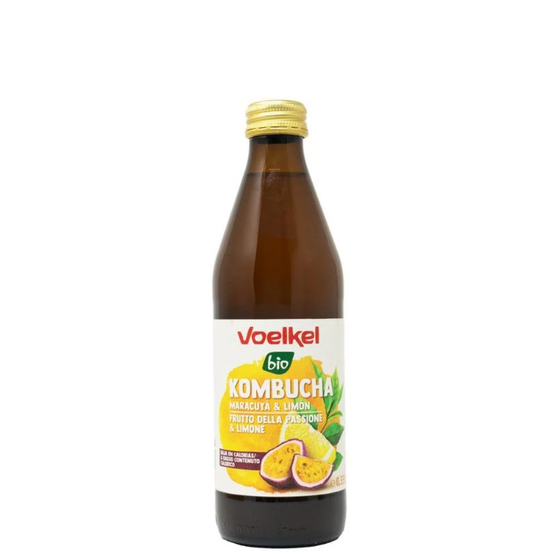 Kombucha De Maracujá E Cânhamo Bio Voelkel 330 ml