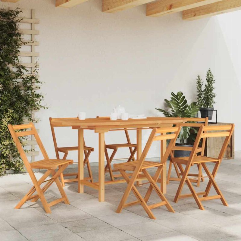Hkh Mesa De Jardim Extensível 110- Teca Maciça - Marrom