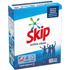 Detergente Máquina Roupa Pó Active Clean Skip