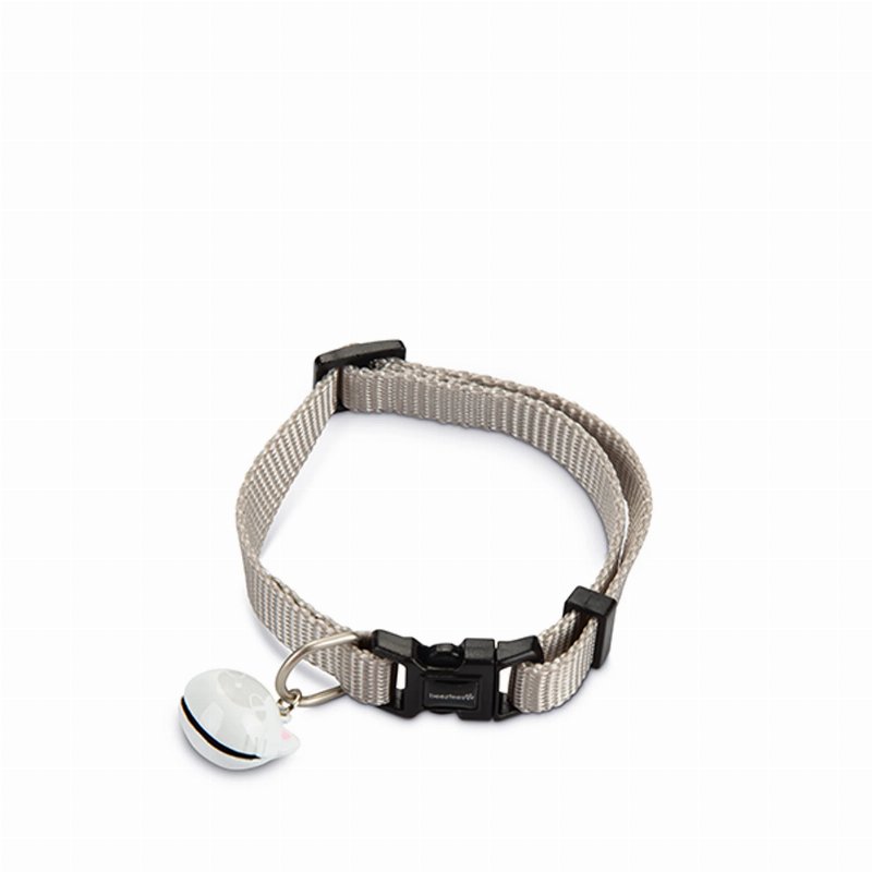 Beeztees Coleira Para Gato Nylon Cinza Claro