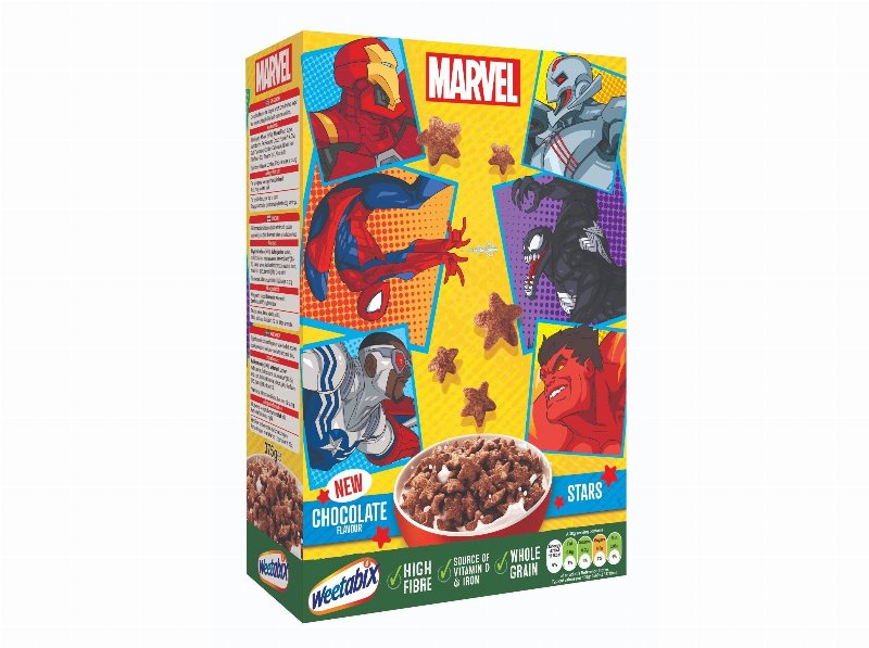 Cereais Weetabix Estrelas Chocolate Marvel 375 g