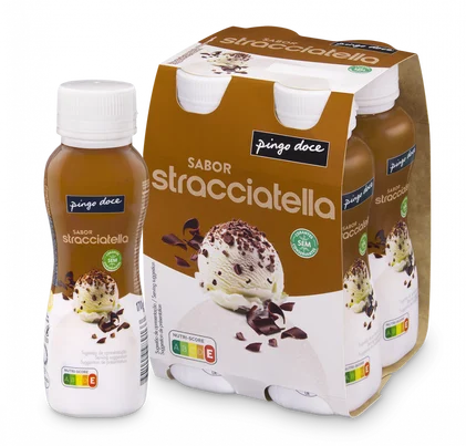 Iogurte Líquido Cremoso Stracciatella Pack 4 Pingo Doce 4x0.17Kg
