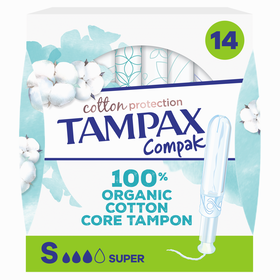 Tampão Com Aplicador Cotton Protection Super Tampax 14 Un