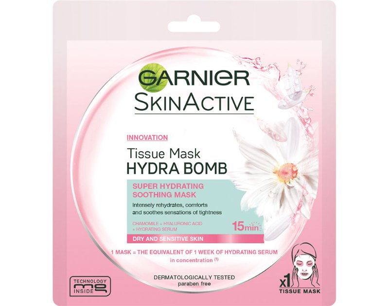 Máscara Garnier Skin Active Rosa Peles Sensíveis
