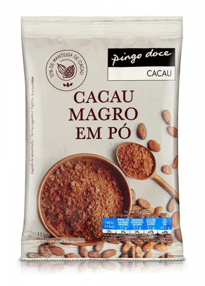 Cacau Magro Em Pó Pingo Doce 0.125Kg