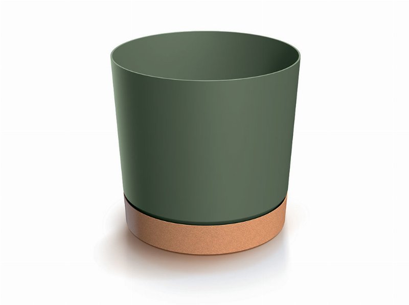 Vaso Com Prato Gardenstar Plástico Reciclado Verde Ø15Cm