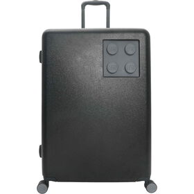 Mala De Viagem Grande 4 Rodas Preto E Cinza Brick Lego