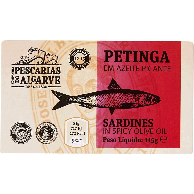 Petinga Em Azeite Picante Sem Glúten 120 g