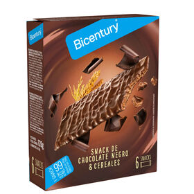 Barras De Cereais De Chocolate Negro Bicentury 100 gr (5 Un)