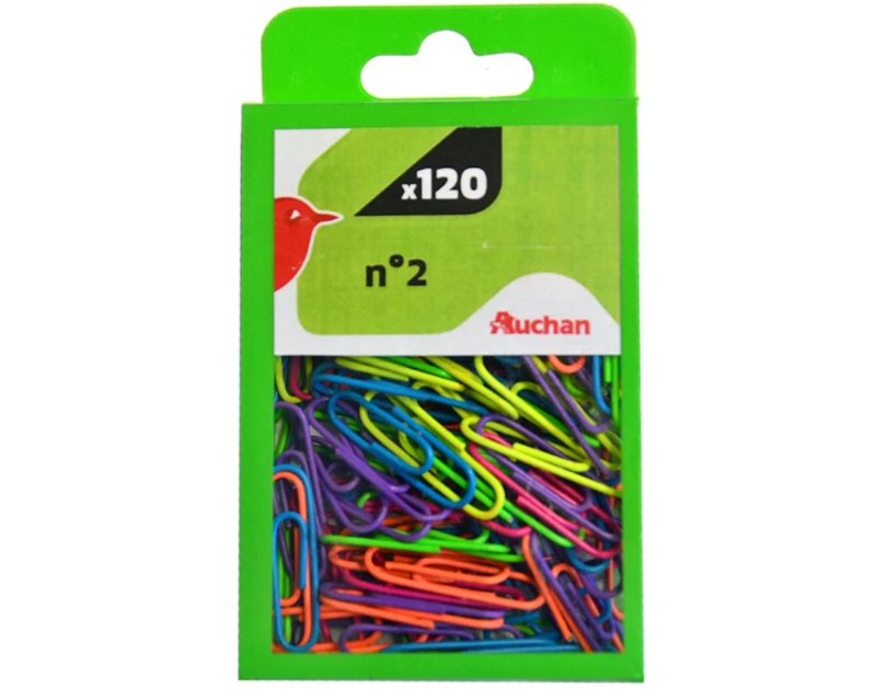 Clips Nº2 Auchan Cores Sortidas 120 Unidades