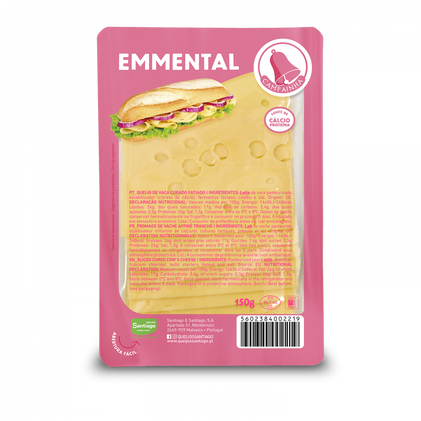 Queijo Emmental Fatiado Campainha 0.15Kg