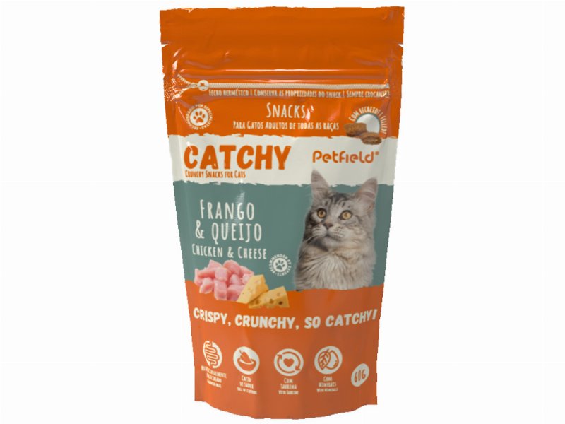 Snacks P/Gato Petfield Catchy Frango E Queijo 60 g