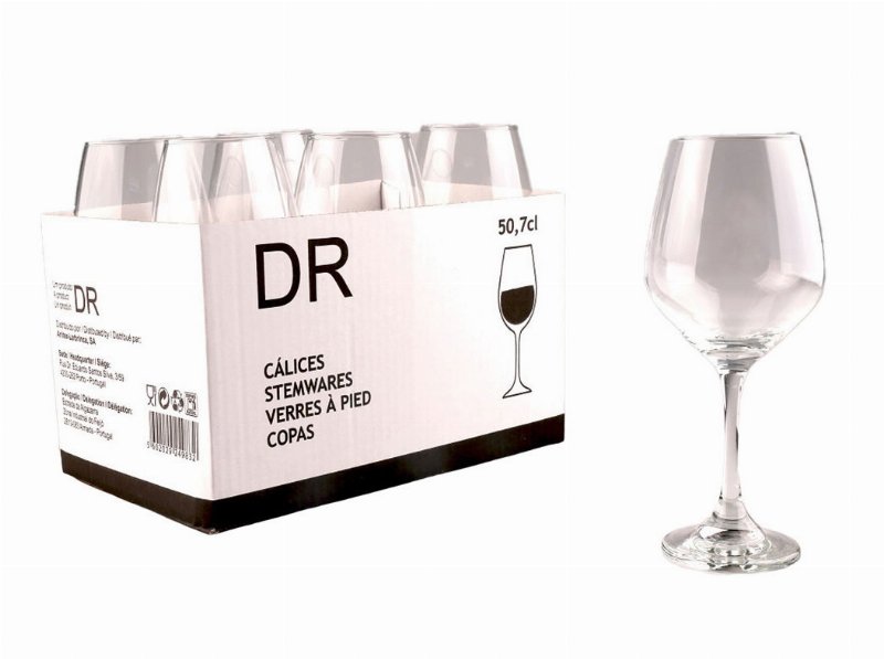 Conjunto De 6 Cálices Vidro 50.7 cl