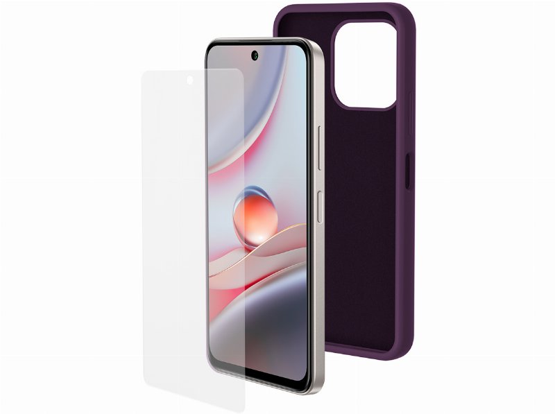 Capa + Protector Ecrã Spc D 3 Pro Violeta 6.7"