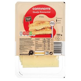 Queijo Emmental Fatiado Continente 150 gr
