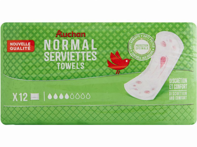 Pensos Incontinência Auchan Normal Com Bolsa 12Un