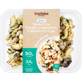 Massa Com Frango, Cogumelos, Espinafres E Caju 350 g