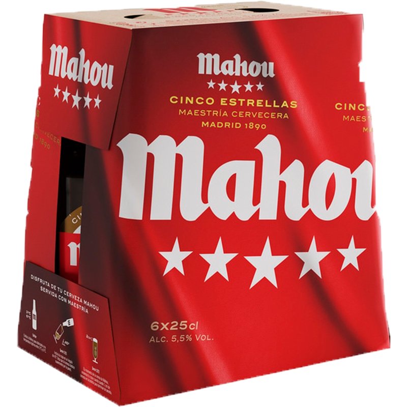 Cerveja 5 Estrelas Pack 6 Unidades 25 cl